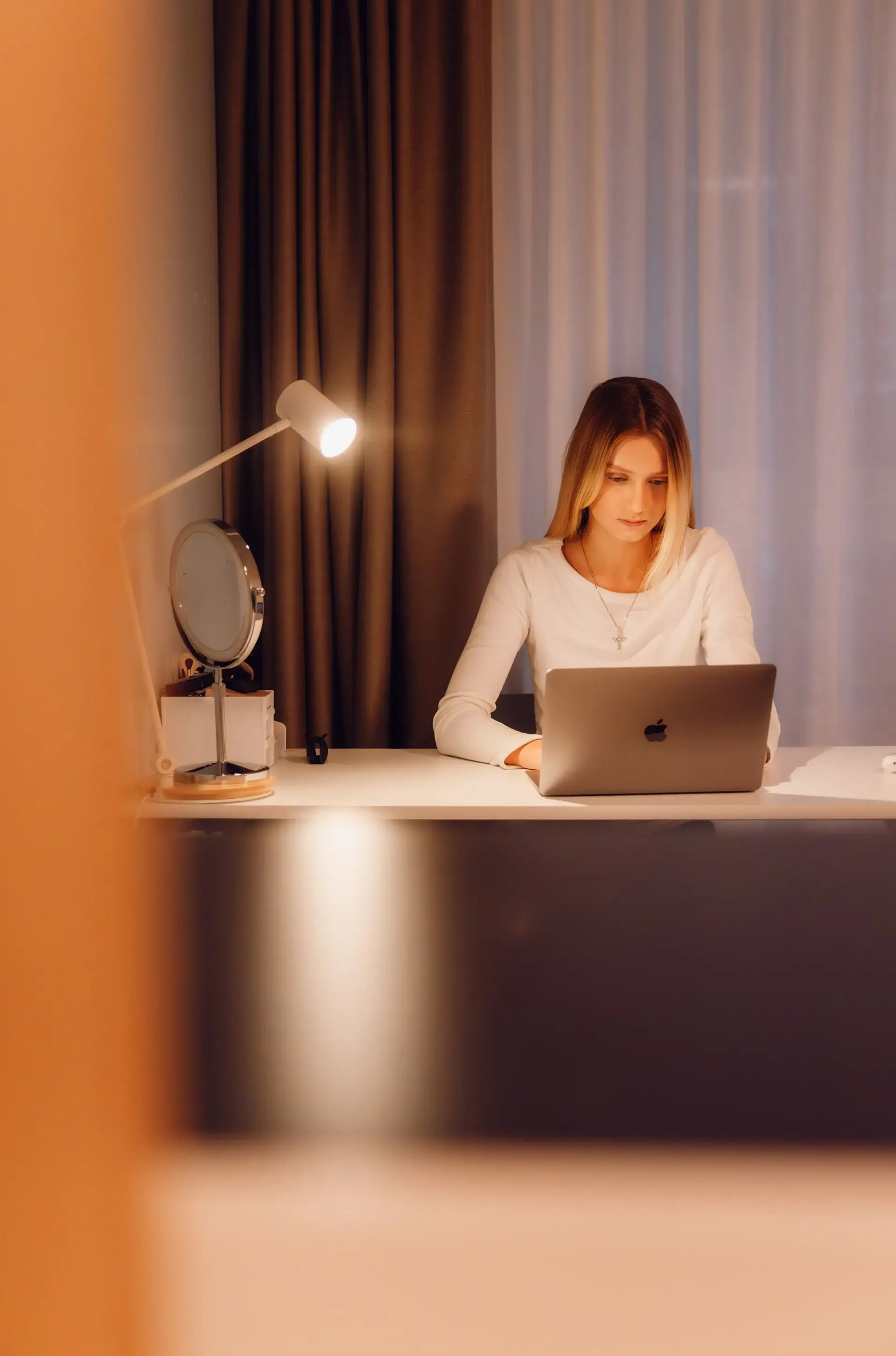 Student doing homework at their desk