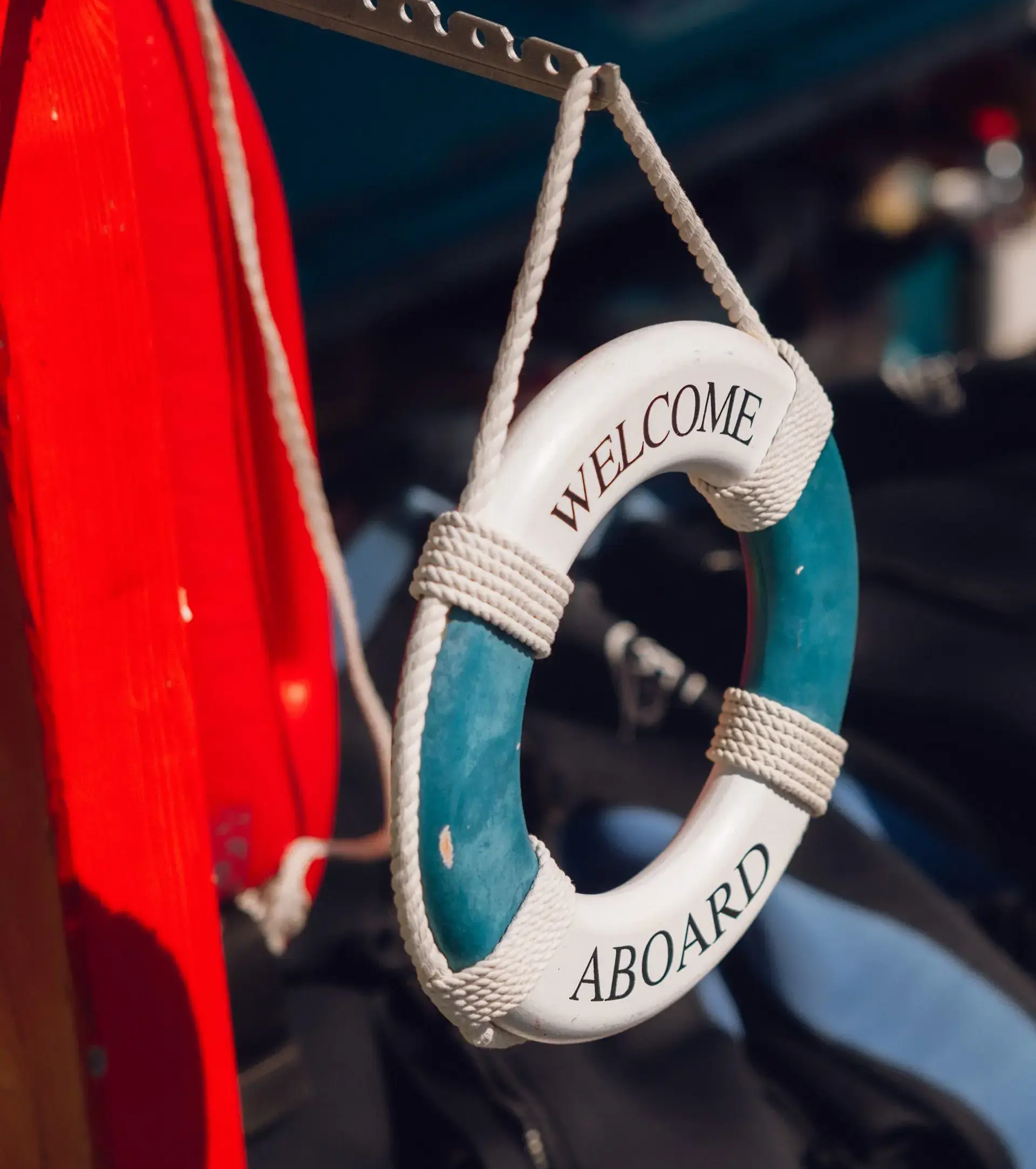 Welcome aboard sign
